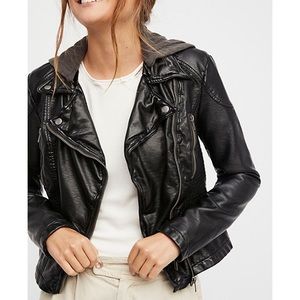 FREE PEOPLE Vegan Leather Jacket